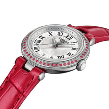Load image into Gallery viewer, Tissot Bellissima Small Lady Diamonds Mother of Pearl Dial Red Leather Strap Watch For Women - T126.010.66.113.00