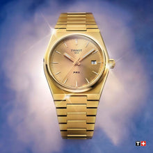 Load image into Gallery viewer, Tissot PRX Gold Dial Gold Steel Strap Watch for Men - T137.210.33.021.00