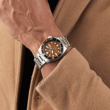 Load image into Gallery viewer, Seiko 5 Sports Sonar Special Edition Brown Dial Silver Steel Strap Watch For Men - SRPJ47K1
