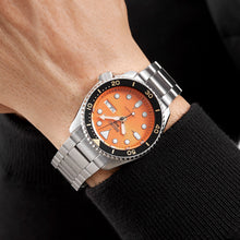 Load image into Gallery viewer, Seiko 5 Sports Automatic Orange Dial Silver Steel Strap Watch For Men - SRPD59K1