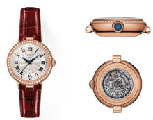 Load image into Gallery viewer, Tissot Bellissima Small Lady Diamonds Silver Dial Brown Leather Strap Watch For Women - T126.207.66.113.00