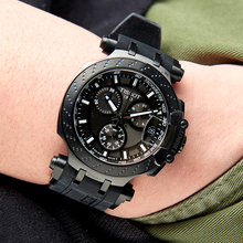 Load image into Gallery viewer, Tissot T Race Chronograph Anthracite Black Dial Black Silicone Strap Watch For Men - T115.417.37.061.03