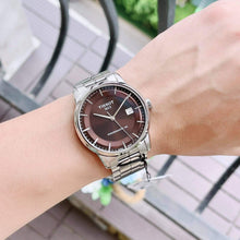 Load image into Gallery viewer, Tissot Luxury Powermatic 80 Brown Dial Silver Steel Strap Watch For Men - T086.407.11.291.00