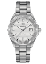 Load image into Gallery viewer, Tag Heuer Aquaracer Automatic White Dial Silver Steel Strap Watch for Men - WAY2111.BA0928