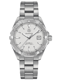 Tag Heuer Aquaracer Automatic White Dial Silver Steel Strap Watch for Men - WAY2111.BA0928