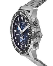 Load image into Gallery viewer, Tissot Seastar 1000 Chronograph Blue Dial Silver Mesh Bracelet Watch For Men - T120.417.11.041.02