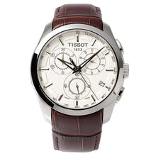 Load image into Gallery viewer, Tissot Couturier Chronograph White Dial Brown Leather Strap Watch For Men - T035.617.16.031.00