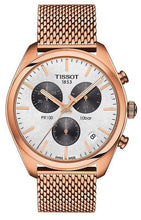Load image into Gallery viewer, Tissot T Classic PR 100 Chronograph Silver Dial Rose Gold Mesh Bracelet Watch For Men - T101.417.33.031.01