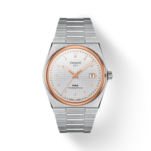 Load image into Gallery viewer, Tissot PRX Powermatic 80 Silver Dial Silver Steel Strap Watch For Men - T1374072203100