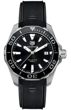Load image into Gallery viewer, Tag Heuer Aquaracer Black Dial Black Rubber Strap Watch for Men - WAY111A.FT6151