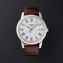 Load image into Gallery viewer, Tissot T Classic Dream White Dial Brown Leather Strap Watch for Men - T033.410.16.013.01