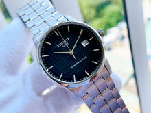 Load image into Gallery viewer, Tissot Luxury Powermatic 80 Black Dial Silver Steel Strap Watch for Men - T086.407.11.201.02