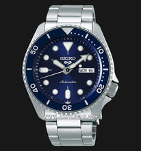 Load image into Gallery viewer, Seiko 5 Sports Automatic Analog Blue Dial Silver Steel Strap Watch For Men - SRPD51K1
