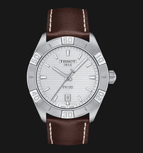Load image into Gallery viewer, Tissot PR 100 Sport Silver Dial Brown Leather Strap Watch For Men - T101.610.16.031.00