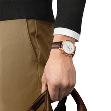 Load image into Gallery viewer, Tissot T Classic Tradition Chronograph White Dial Brown Leather Strap Watch For Men - T063.617.36.037.00