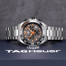 Load image into Gallery viewer, Tag Heuer Formula 1 Chronograph Ceramic Black Dial Silver Steel Strap Watch for Men - CAZ101AH.BA0842