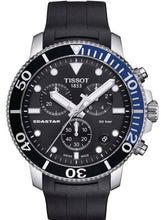 Load image into Gallery viewer, Tissot Seastar 1000 Chronograph Black Dial Black Rubber Strap Watch For Men - T120.417.17.051.02