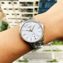 Load image into Gallery viewer, Tissot T Classic Automatic III Day Date White Dial Silver Steel Strap Watch for Men - T065.930.11.031.00