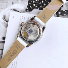 Load image into Gallery viewer, Tissot T-Classic Powermatic 80 Mother of Pearl Silver Dial White Leather Strap Watch For Women - T108.208.26.117.00