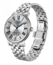 Load image into Gallery viewer, Tissot T Classic Carson Premium Powermatic 80 Silver Dial Silver Steel Strap Watch For Men - T122.407.11.033.00