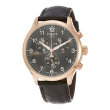 Load image into Gallery viewer, Tissot Chrono XL Black Dial Brown Leather Strap Watch For Men - T116.617.36.057.01