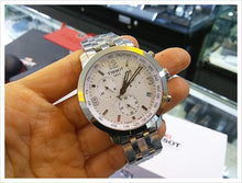 Load image into Gallery viewer, Tissot PRC 200 Chronograph White Dial Silver Steel Strap Watch For Men - T055.417.11.017.00