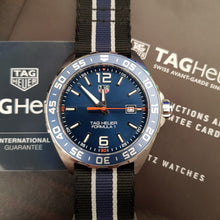 Load image into Gallery viewer, Tag Heuer Formula 1 Quartz Blue Dial Two Tone NATO Strap Watch for Men - WAZ1010.FC8197