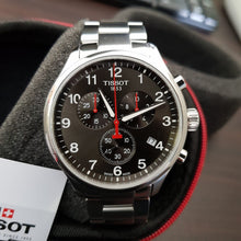 Load image into Gallery viewer, Tissot Chrono XL Quartz Asian Games Edition Black Dial Silver Steel Strap Watch For Men -  T116.617.11.057.02