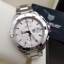 Load image into Gallery viewer, Tag Heuer Aquaracer Caliber 16 Automatic Chronograph White Dial Silver Steel Strap Watch for Men - CAY2111.BA0927