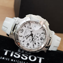 Load image into Gallery viewer, Tissot T Race Lady Chronograph White Dial White Rubber Strap Watch for Women - T048.217.17.017.00