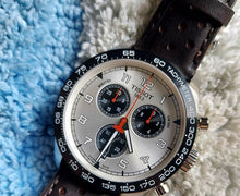 Load image into Gallery viewer, Tissot T Sport PRS 516 Chronograph Silver Dial Brown Leather Strap Watch for Men - T131.617.16.032.00