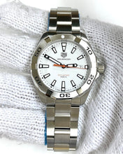 Load image into Gallery viewer, Tag Heuer Aquaracer Quartz White Dial Silver Steel Strap Watch for Men - WBD1111.BA0928