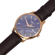 Load image into Gallery viewer, Tissot T Classic Tradition Blue Dial Brown Leather Strap Watch For Men - T063.610.36.047.00