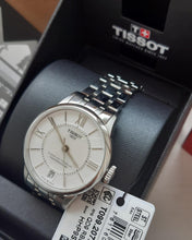 Load image into Gallery viewer, Tissot Chemin Des Tourelles Powermatic 80 Lady Silver Dial Silver Steel Strap Watch For Women - T099.207.11.118.00