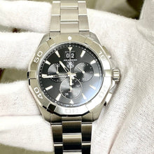 Load image into Gallery viewer, Tag Heuer Aquaracer Chronograph Black Dial Silver Steel Strap Watch for Men - CAY1110.BA0927