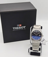 Load image into Gallery viewer, Tissot Powermatic 80 Automatic Gradient Blue Dial Silver Steel Strap Watch for Men - T137.407.11.051.01