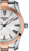 Load image into Gallery viewer, Tissot T Wave Mother of Pearl Dial Two Tone Steel Strap Watch For Women - T112.210.22.113.01