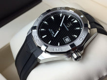 Load image into Gallery viewer, Tag Heuer Aquaracer Quartz Black Dial Black Rubber Strap Watch for Men - WAY1110.FT8021