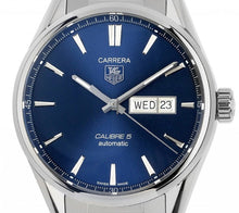 Load image into Gallery viewer, Tag Heuer Carrera Automatic Blue Dial Silver Steel Strap Watch for Men - WAR201E.BA0723