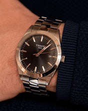 Load image into Gallery viewer, Tissot Gentleman Black Dial Silver Steel Strap Watch For Men - T127.410.11.051.00