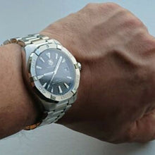 Load image into Gallery viewer, Tag Heuer Aquaracer Automatic Black Dial Silver Steel Strap Watch for Men - WAY2110.BA0928