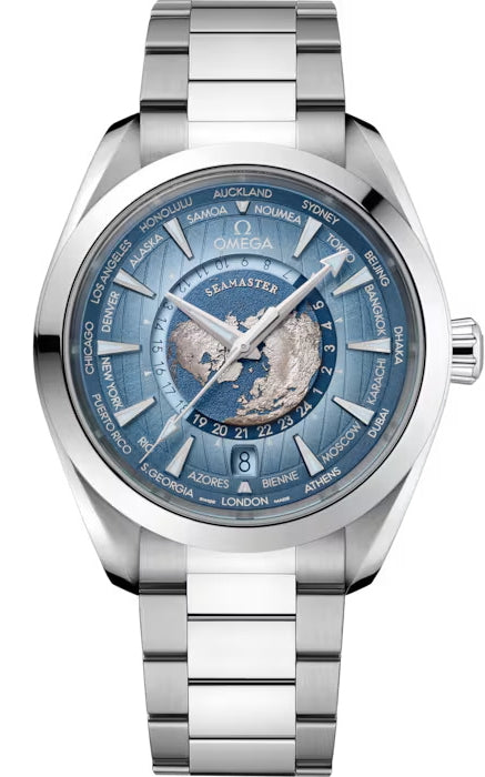 220.10.43.22.03.002 - Omega Seamaster Aqua Terra 150M Worldtimer 43mm