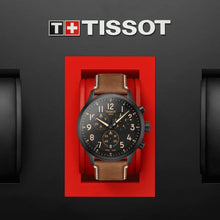 Load image into Gallery viewer, Tissot Chrono XL Quartz Black Dial Brown Leather Strap Watch For Men - T116.617.36.052.03