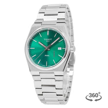 Load image into Gallery viewer, Tissot PRX Green Dial Silver Steel Strap Watch for Women - T137.210.11.081.00