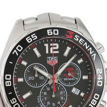 Load image into Gallery viewer, Tag Heuer Senna Chronograph Special Edition Black Dial Silver Steel Strap Watch for Men - CAZ1015.BA0883