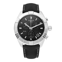 Load image into Gallery viewer, Tissot PR 100 Sport Quartz Chronograph Black Dial Black Leather Strap Watch For Men - T101.617.16.051.00