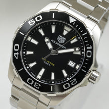 Load image into Gallery viewer, Tag Heuer Aquaracer Black Dial Silver Steel Strap Watch for Men - WAY111A.BA0928