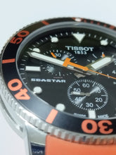Load image into Gallery viewer, Tissot Seastar 1000 Chronograph Black Dial Orange Rubber Strap Watch For Men - T120.417.17.051.01