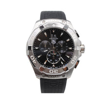 Load image into Gallery viewer, Tag Heuer Aquaracer Chronograph Black Dial Black Rubber Strap Watch for Men - CAY1110.FT6041