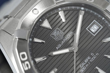 Load image into Gallery viewer, Tag Heuer Aquaracer Automatic Anthracite Grey Dial Silver Steel Strap Watch for Men - WAY2113.BA0928